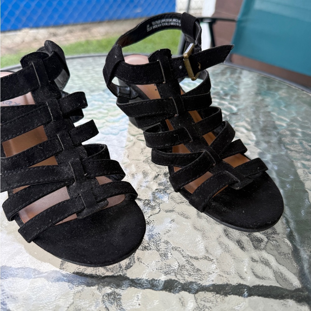 Elegant Black Strappy Sandals